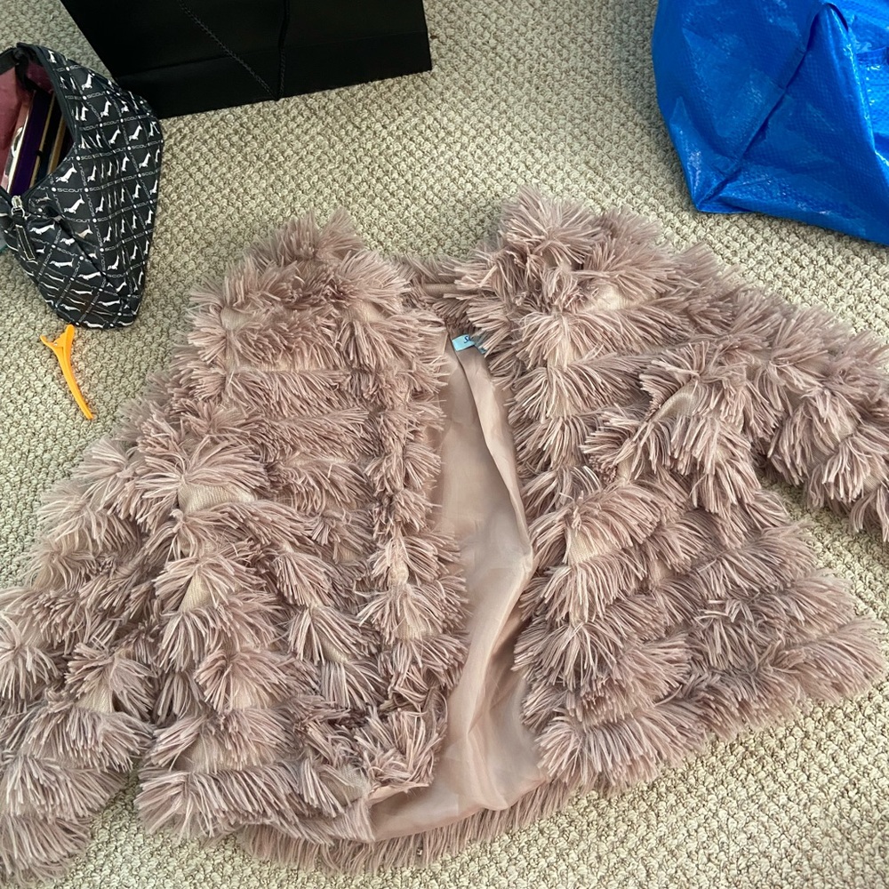 Furry coat great for holidays, nice occasions